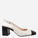 Sandały slingback damskie skórzane SERGIO MORETTI SM6020-8BLK 41 Beżowe - obraz 1