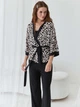 Пижама (накидка + штаны) женская из вискозы BARWA garments 0345/344 M Черная (2113453442124) - изображение 3