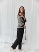 Пижама (накидка + штаны) женская из вискозы BARWA garments 0345/344 M Черная (2113453442124) - изображение 9