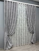 Комплект штор VR-Textil Жакард Мармур 100х270 2шт і Тюль 300х270 1668ш-1400т Сірий з білим 71-001/1 - зображення 2