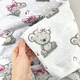 Детская хлопковая пеленка Oh My Kids "Мишки" серый - изображение 2