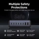 Зарядное устройство Ugreen X766 200W 8Ports GaN for MacBook Pro 16" Air, XPS 13, iPad Pro, iPhone 16 Pro, Galaxy S25 6C2A Grey (55324) - изображение 4