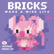 Конструктор фигурка Пиксели BRICKS Angel Ангел Стич Lilo & Stitch - изображение 5