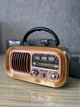 Радіоприймач GOLON RX-BT628S з акумулятором Bluetooth, USB, SD і сонячною панеллю Світлий - зображення 2