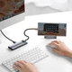 Хаб Baseus 7в1 Type-C to (2*USB3.0 + HD + Type-C +Type-C PD+ TF + SD) адаптер Metal Gleam (WKWG020113) - зображення 5