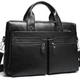 Мужская сумка для ноутбука деловая из натуральной кожи Tiding Bag N76955 Черная 39х28х8см - изображение 1