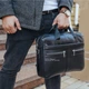 Кожаная мужская сумка для ноутбука 15.6 дюйма Tiding Bag N8256 Черная 39х29х7 см - изображение 3