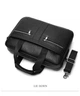 Кожаная мужская сумка для ноутбука 15.6 дюйма Tiding Bag N8256 Черная 39х29х7 см - изображение 8