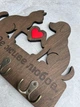 Тримач для ключів з дерева Дім, де живе любов ключниця з фанери з котиком і песиком - зображення 10