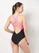 Купальник слитный женский Arena Openings Swimsuit V Back Lb 008063-590 44 Черно-салатовый (3468337424161) - изображение 2