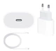 Зарядка для iPhone OEM USB-C 20W и кабель USB-C to Lightning Комплект адаптер + шнур совместим с iPhone, iPad - изображение 1