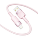 USB YOKI STYLE YK-ST41 Lightning 2.4A 1.2m Розовый - изображение 4
