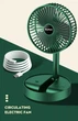 Складной мини вентилятор Clefers Fan004 питание от аккумулятора три скорости обдува (5024622) - изображение 3