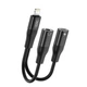 Перехідник/адаптер XO NB181B Lightning to 3.5mm audio adapter + Lightning - зображення 1