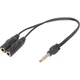 Переходник Jack 3.5mm M 4pin to 2 Jack 3.5mm F (Audio+MIC) Headset Jack Defender - изображение 1