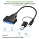Адаптер USB3.0 Type-A/C HDD 2,5" SATA II/III / SSD Dynamode - зображення 5