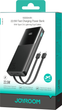 Powerbank JOYROOM 10000 mAh 22.5 W USB-C/Lightning  Black (JR-PBF19) - obraz 7