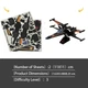 Конструктор металевий Metalhead Star Wars Винищувач X-wing (Чорний) - зображення 6