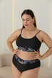 Купальник plus size XL Цветочные вставки - изображение 3