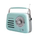 Кухонне радіо Vintage Cuisine у ретро стилі з металевою ручкою з Bluetooth та акумулятором М'ятне - изображение 3
