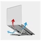 Алюминиевая регулируемая подставка стол для ноутбука планшета 11" - 15,6" серебристая (003503) - изображение 5