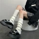 Гетры теплые в япоском стиле кавайи аниме косплей белые One size - зображення 1