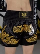 Тренувальні MMA шорти для тайського боксу, єдиноборств Sanda, UFC для спорту Bless Wear чорний/золотий, нар. XS (5-7 років)) - зображення 2