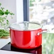 Кастрюля KitchenAid Steel Core с крышкой 20 см 3.7 л Красная (CC003267-001) - изображение 2