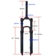 Воздушная вилка Bolany Solo Air 26" 32-FKA-004 120mm Disc 1-1/8" Черная - изображение 3