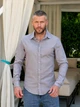 Мужская рубашка классическая UA льняная XL серая - изображение 1