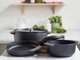 Кастрюля чугунная с крышкой KitchenAid Matte Oven-to-table 22 см 3.3 л Черная (CC004899-001) - изображение 7