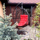 Підвісне крісло-кокон з техноротангу Garden Коричневий, вулична гойдалка, гамак для відпочинку на природі, до 150 кг - зображення 4