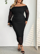 Сукня міді осіння жіноча SHEIN GD-00206687 6XL Чорна (DN3012300118866) - зображення 3