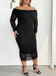 Сукня міді осіння жіноча SHEIN GD-00206687 6XL Чорна (DN3012300118866) - зображення 4
