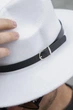 Чоловічий Капелюх Without Onesize Fedora З Ремінцем White 520994874 - зображення 4