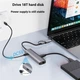 Мережева карта Deepfox-2503 Gigabit Type C/Type A 6 in 2 алюмінієва USB 3.2 hub RJ45 мережевий адаптер 1000 Мбіт/с - зображення 6