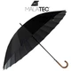 Автоматический зонт Malatec 19367 длинный с деревянной ручкой диаметр 145 см Черный XL для двоих - изображение 2