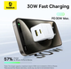 Быстрое зарядное с кабелем Baseus Palm Fast Charger C+U 30W + Cable Type-C to Type-C P1011160A213-01 Белое - изображение 2