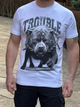 Чоловіча футболка Daniel Jones Trouble принт пес, L,Білий - зображення 1