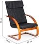 Крісло-гойдалка ModernHome by Multistore для вітальні (TXWQM-31 WALNUT/BLAC) - зображення 5