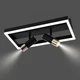 Потолочная LED люстра с поворотными спотами 42W+10W на пульте 3000-6000К черно-золотая Svet SY-16044/3 BK+FGD - изображение 1