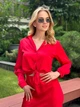 Женская блуза из шелка Армани Красный Maybel 2XL 506 (3925_5) - изображение 1