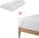 Набор U-tek Наматрасник Cotton Premium Health Care Непромокаемый с резинками по углам 80x200 см + Подушка Memory Wawe 58х40 см (COTPRE80200+pWaweL) - изображение 1