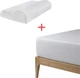 Набор U-tek Наматрасник Cotton Premium Health Care Непромокаемый с резинкой по периметру 80х200 см + Подушка Memory Wawe 58х40 см (COTPRF80200+pWaweL) - изображение 1