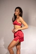 Бордова піжама із шовку з топом і шортами - paris Perfect Female Бордовий XS (193PJ-20SS-dr) - изображение 4