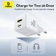Сітчастий зарядний пристрій Baseus Palm Fast Charger C+U 30W EU Moon White [ID: 2649549568] - зображення 8