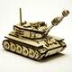 Деревянный 3D Конструктор Handy Games Танк M60 105 деталей (HG-0012) - изображение 6