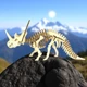 Деревянный 3D Конструктор Handy Games Трицератопс 40 деталей (HG-0034) - изображение 3