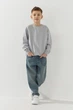 Свитшот однотонный унисекс First Kids 0069 140 см Светло-серый shop (2000990952554) - изображение 7