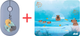 Миша 2E MF300 FLORA:MALLOW Silent WL BT Blue (2E-MF300WFLORABL) + Ігрова поверхня 2E Capybarra S Blue у подарунок! - зображення 1